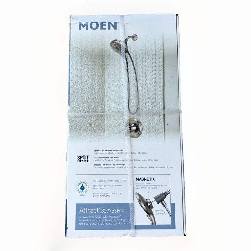 Moen Attract 6-Spray Shower Faucet with Magnetix in Spot Resist Brushed Nickel